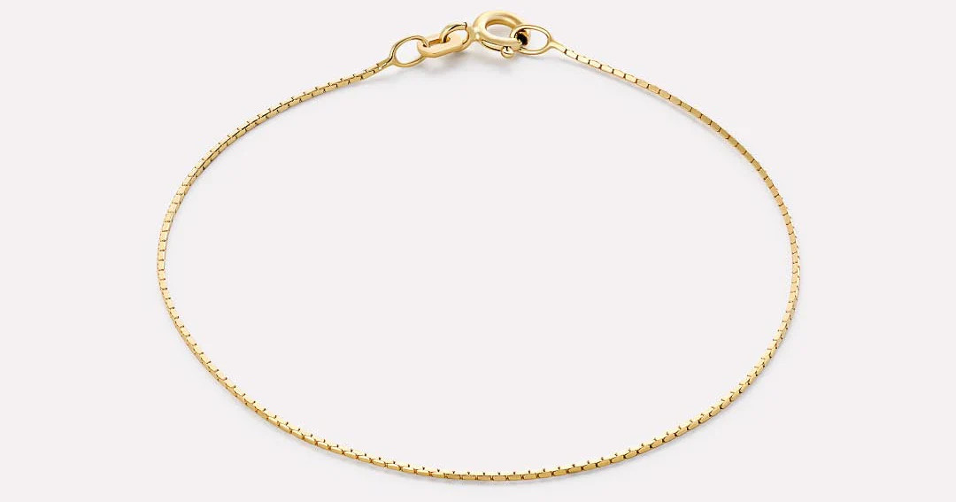 Solid Yellow Gold - Silk Chain Bracelet | Ana Luisa