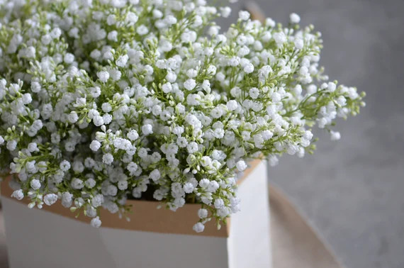 Baby's Breath Bundle, Artificial Baby's Breath, Faux White Wildflowers Bundle, DIY Wedding Bouque... | Etsy (US)