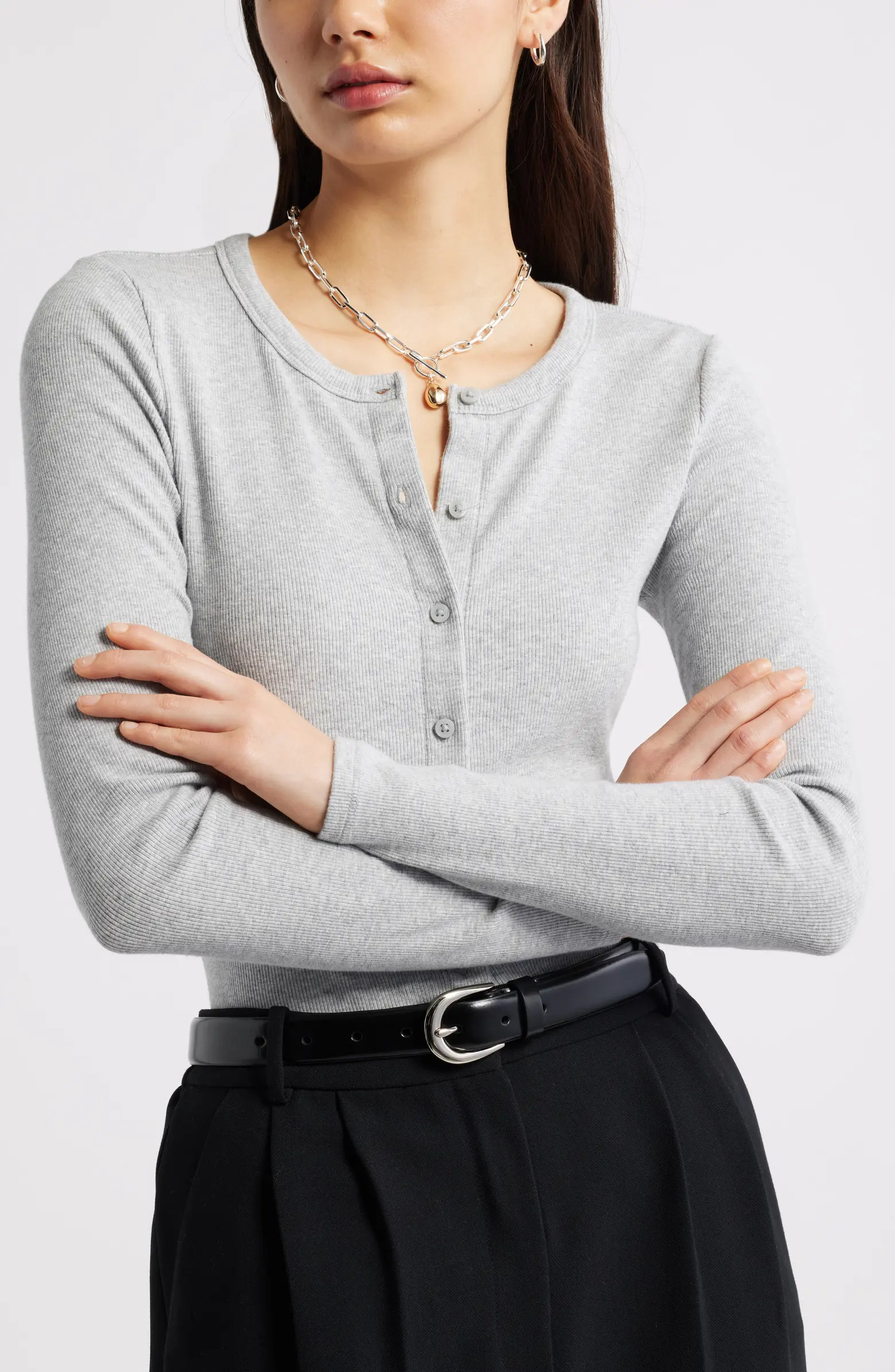 Long Sleeve Rib Cardigan | Nordstrom