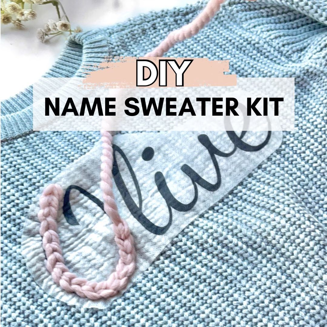 DIY Name Sweater Kit Embroidery Personalized Stick and Stitch Large Custom Name Embroidery Craft ... | Etsy (US)