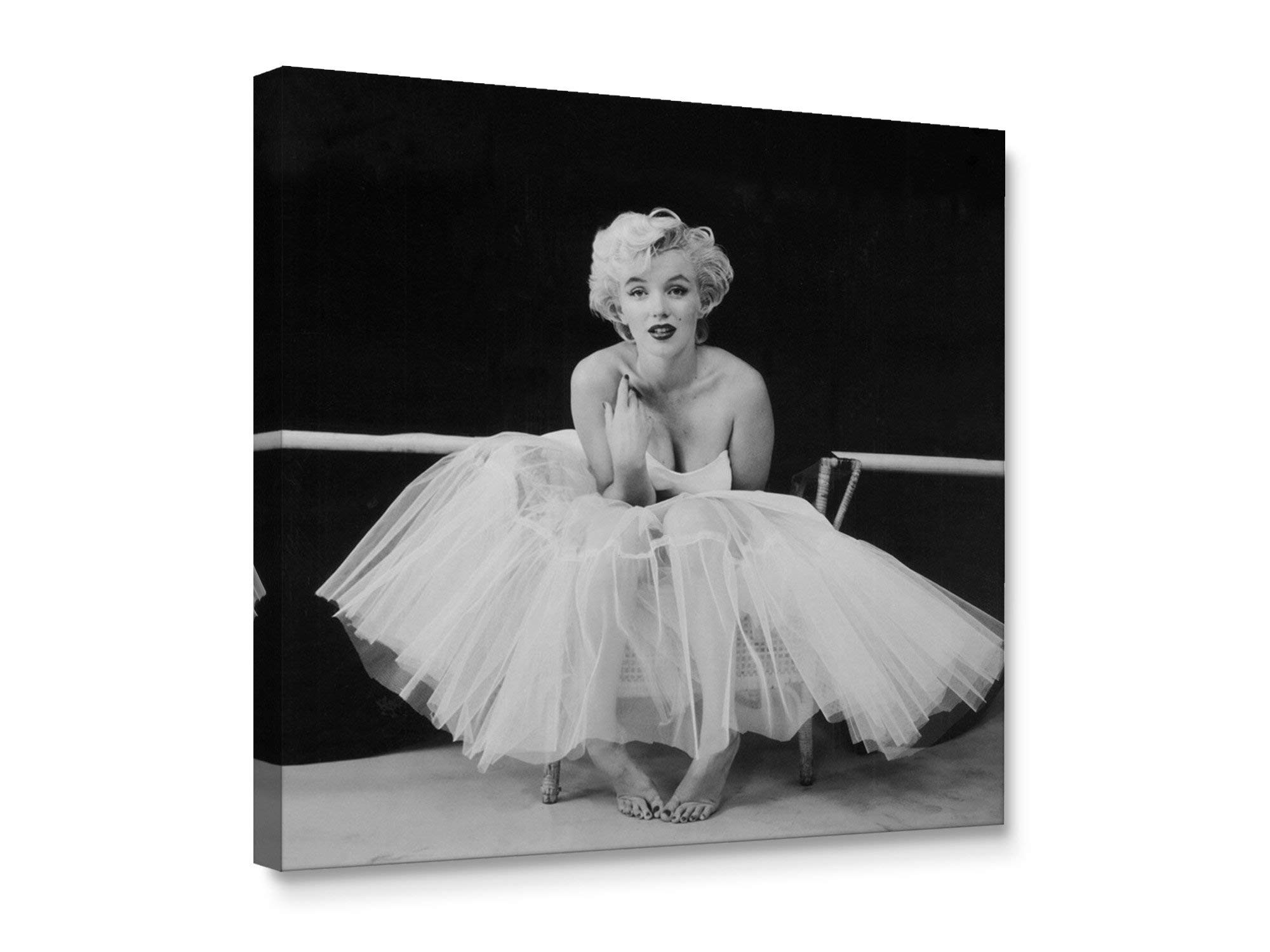 Niwo ART-Monroe C, Classic Movie Stars Canvas Wall Art Home Decor,Stretched Ready to Hang (16"x16... | Amazon (US)
