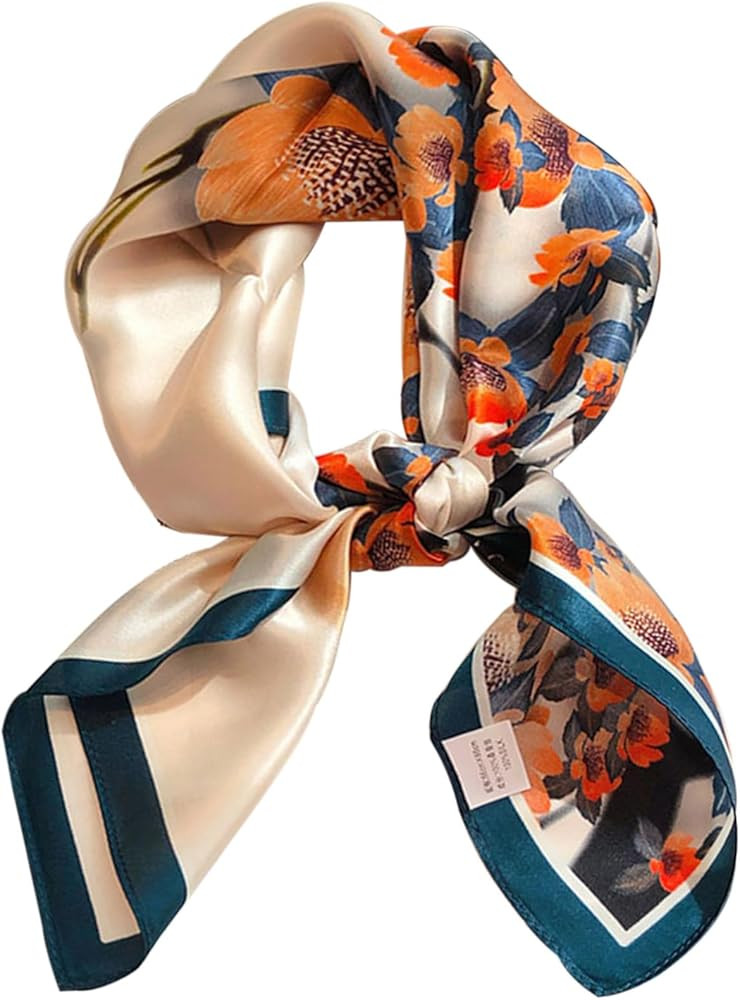 Dailyacc Hair Bandanas Scarf For Women Lightweight Fashion Neck Silk Satin Head Scarves For Sleep... | Amazon (US)