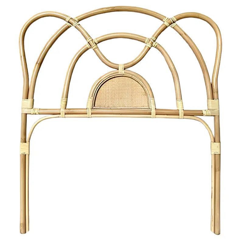 Mid-Century Bamboo and Rattan Single Headboard Bed, 1960s | Chairish
