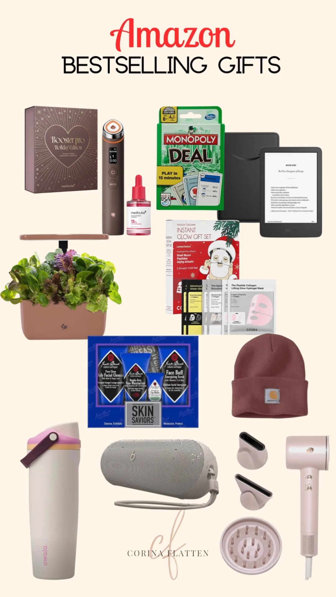 Amazon Bestsellers for the holidays!

Kindle, beanie, face care, owala, Medicube wand, Korean skin care, games, cologne, men’s soap, hair multi tool

#LTKHoliday #LTKOver40 #LTKGiftGuide