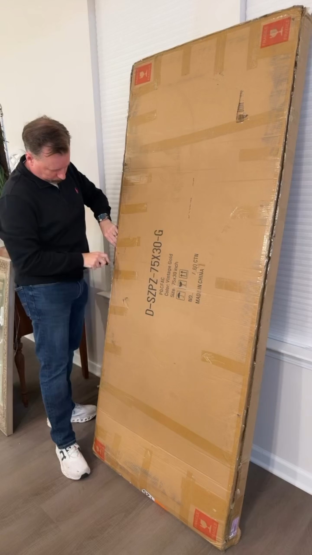 My heart melted watching my husband unwrap my birthday present. This gorgeous floor mirror is more than décor-it’s a reflection of love, growth, and everything we’re building together.

#blessed 
#birthdaygift 
#homeinspo 
#lovestory