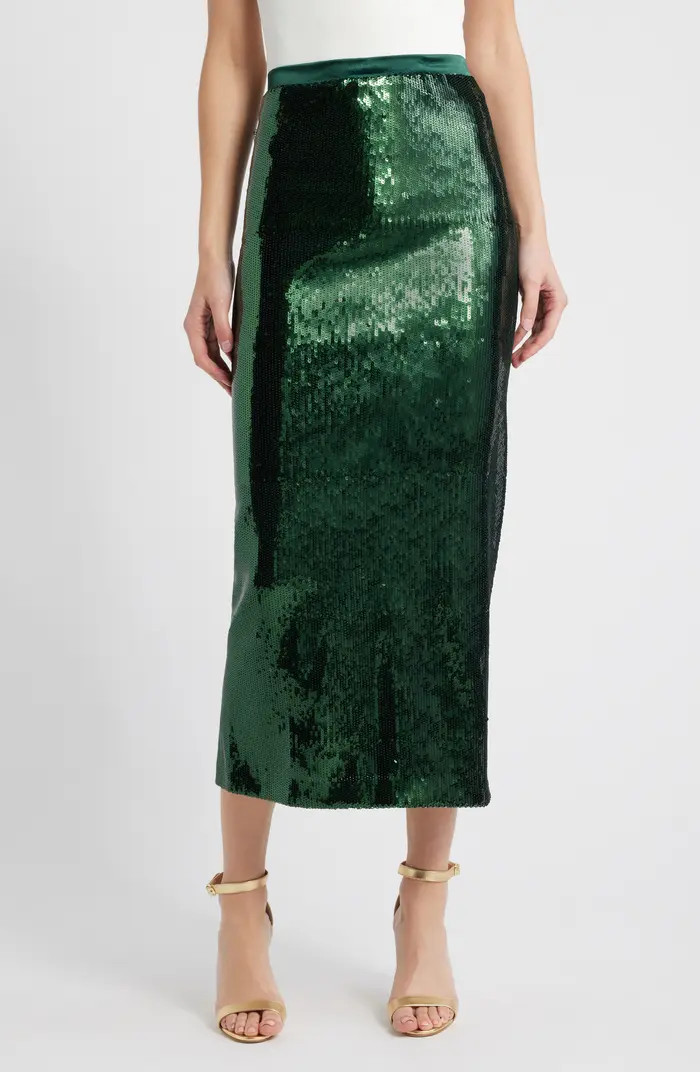 Eluxia Sequin Midi Skirt | Nordstrom