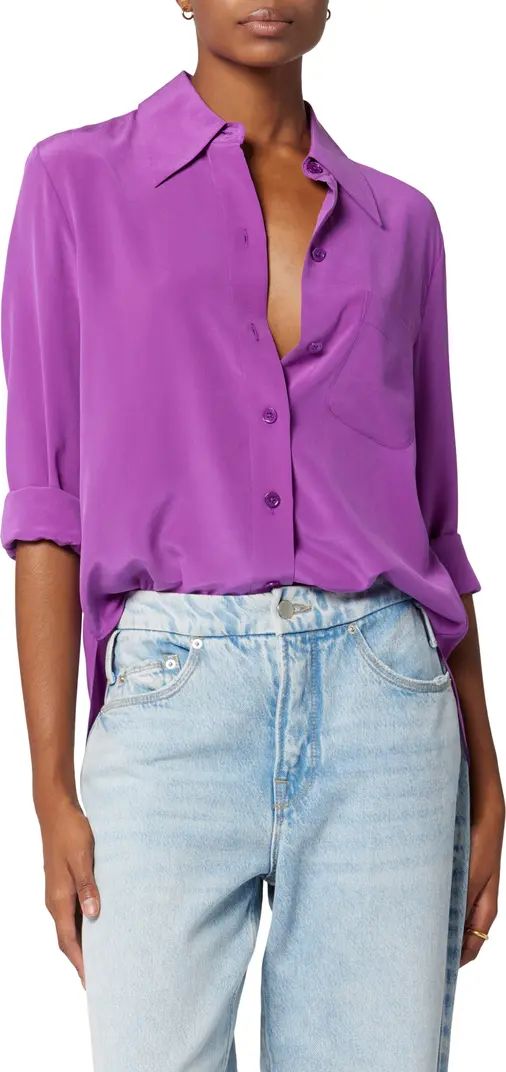 Quinne Silk Button-Up Shirt | Nordstrom