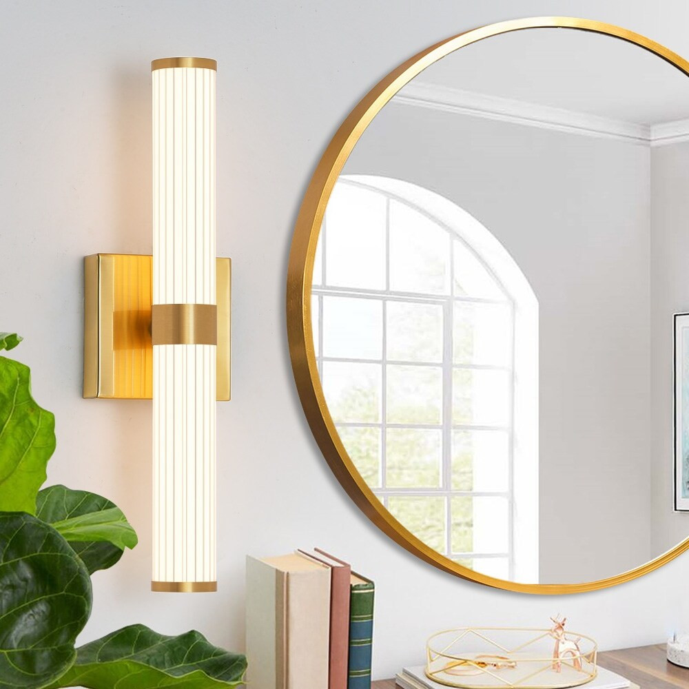 Deyidn Gold Wall Sconces LED Bathroom Vanity Ligh | Bed Bath & Beyond