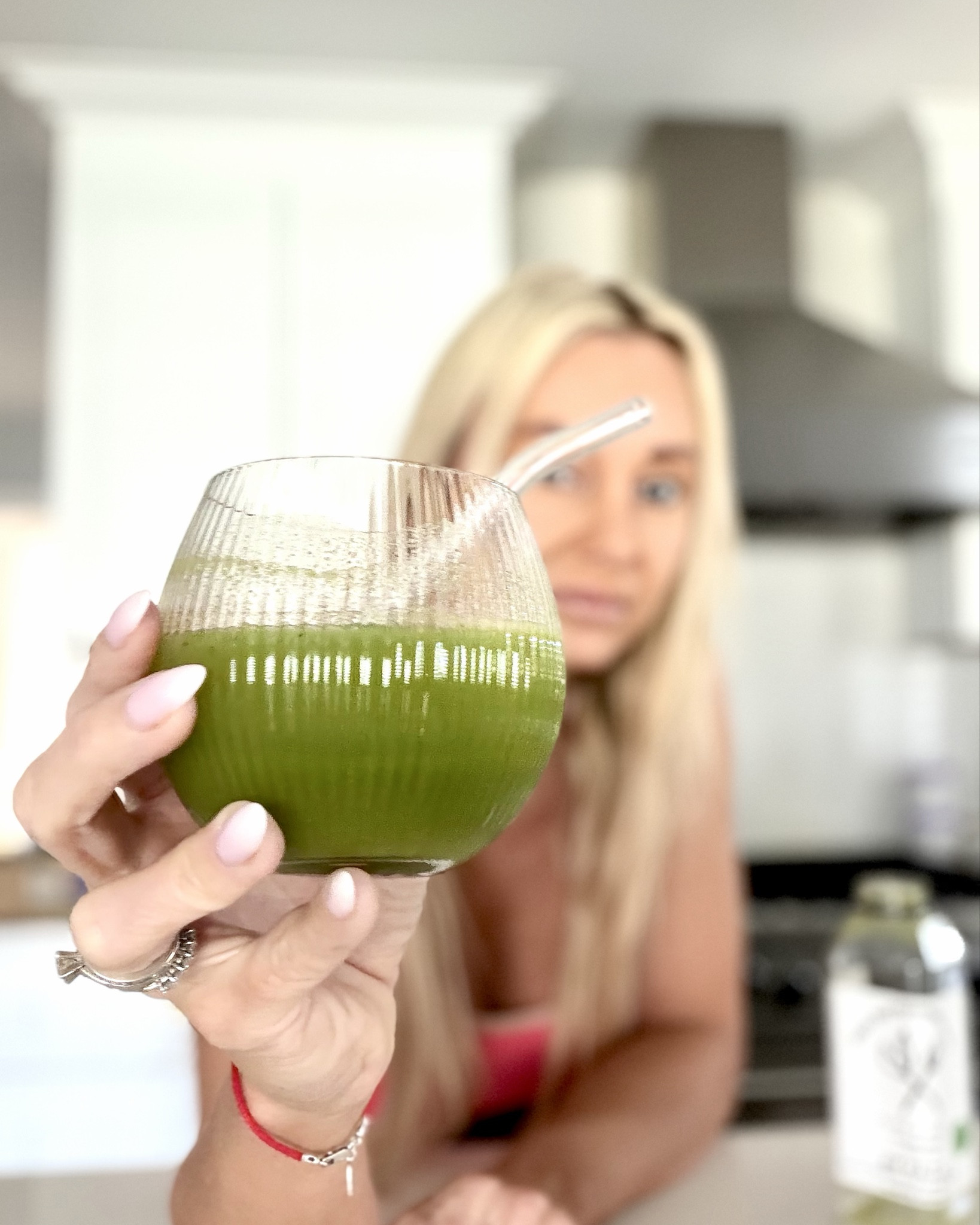 Obsessed is an understatement 🥹✨

These are officially my cutest glasses—and yes, they make everything taste better (don’t argue with me 😂)

Whether it’s my morning green juice or afternoon iced coffee, I keep reaching for these with the glass straws… it just feels cleaner, prettier, and a little more put together 💚☕️

Little things like this make me actually want to stay consistent with my routine—and we love that for us

cute glass cups, glass straws, iced coffee aesthetic, green juice routine, kitchen favorites, healthy habits

#LTKdayinmylife #LTKmomlife #LTKHome
