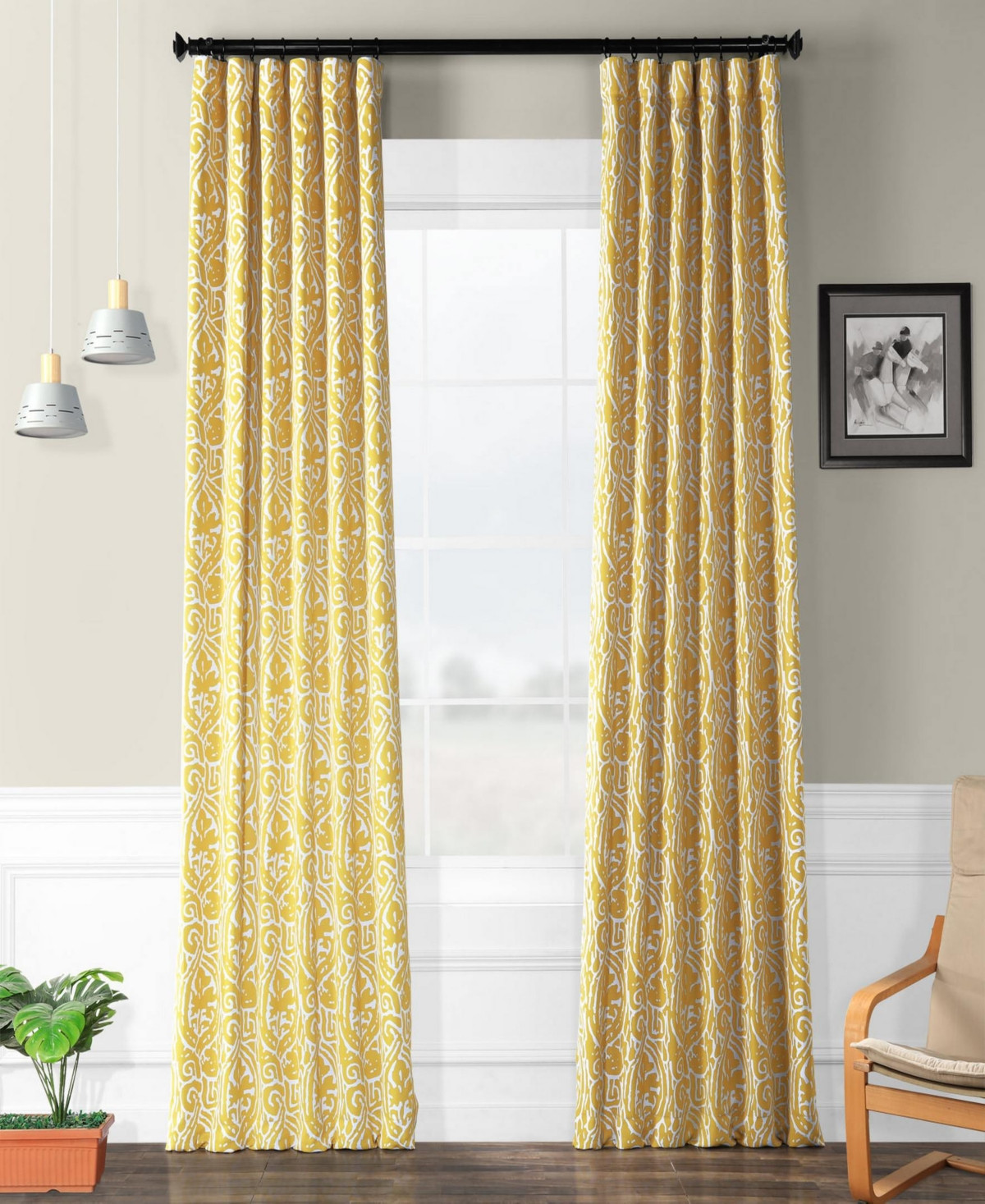 Exclusive Fabrics & Furnishings Abstract Blackout 50" x 96" Curtain Panel | Macys (US)