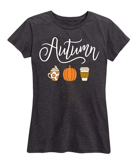 Heather Charcoal 'Autumn' Icons Relaxed-Fit Tee - Women & Plus | Zulily