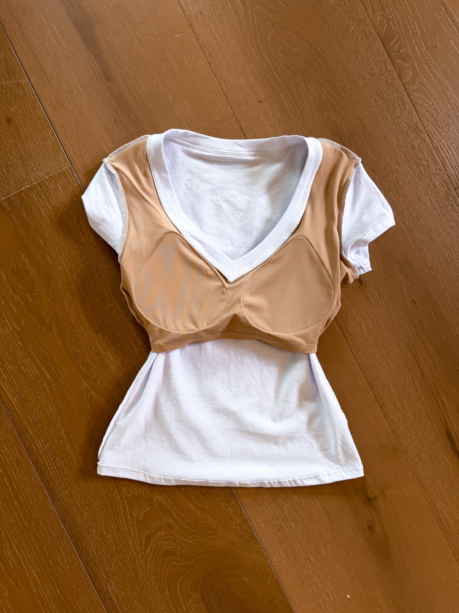 Built in bra tee that’s not see through because it has nude molded cup that’s actually supportive! Wearing a xsmall. Fits true to size.

#LTKootd #LTKdayinmylife #LTKgrwm