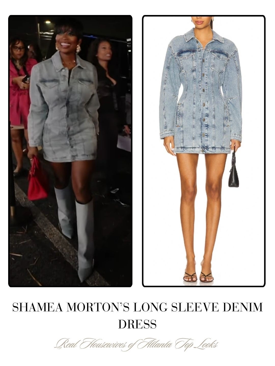 Shamea Morton’s Long Sleeve Denim Dress