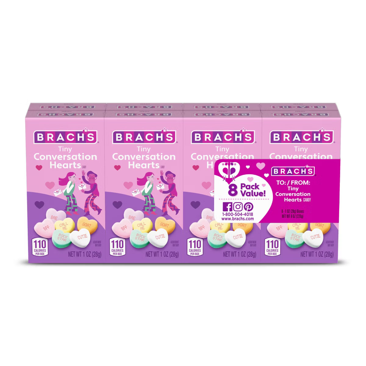 Brach's Valentine's Tiny Conversation Hearts "To/From" Boxes - 8oz/8pk | Target