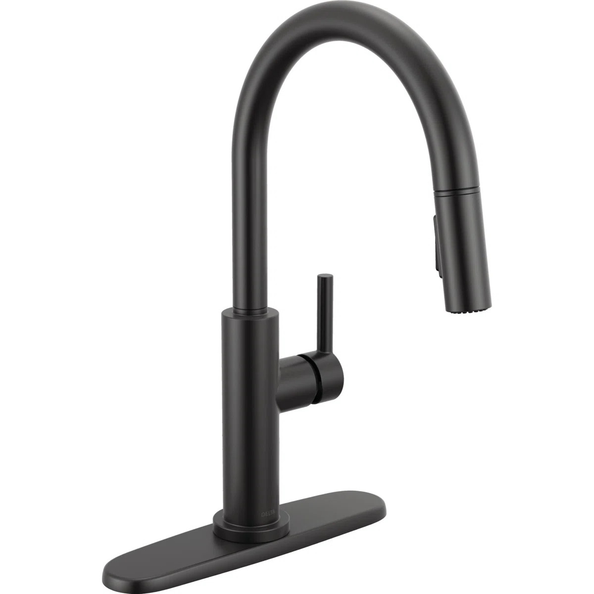 Nicoli Pull Down Sprayer Kitchen Sink Faucet, Single Handle Kitchen Faucet 19867LF-BL | Wayfair North America
