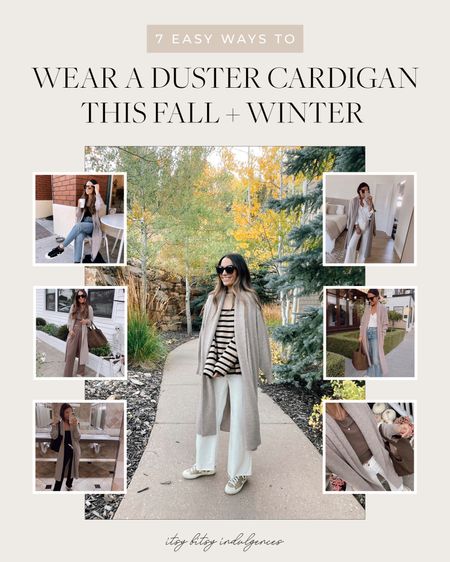 7+ ways to wear the Liam cashmere duster cardigan- 25% off during cyber week and runs tts with a roomy fit (literally feels as if you’re wearing a blanket). 

#LTKSeasonal #LTKCyberweek