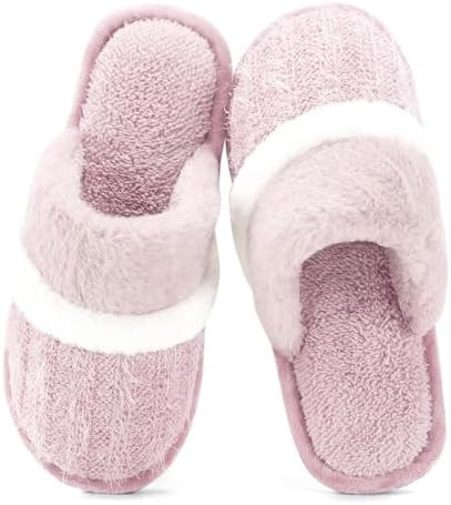 Cozy Slippers for Women Indoor and Outdoor Fuzzy House Shoes with Memory Foam Anti-Skid Sole Gift... | Amazon (US)