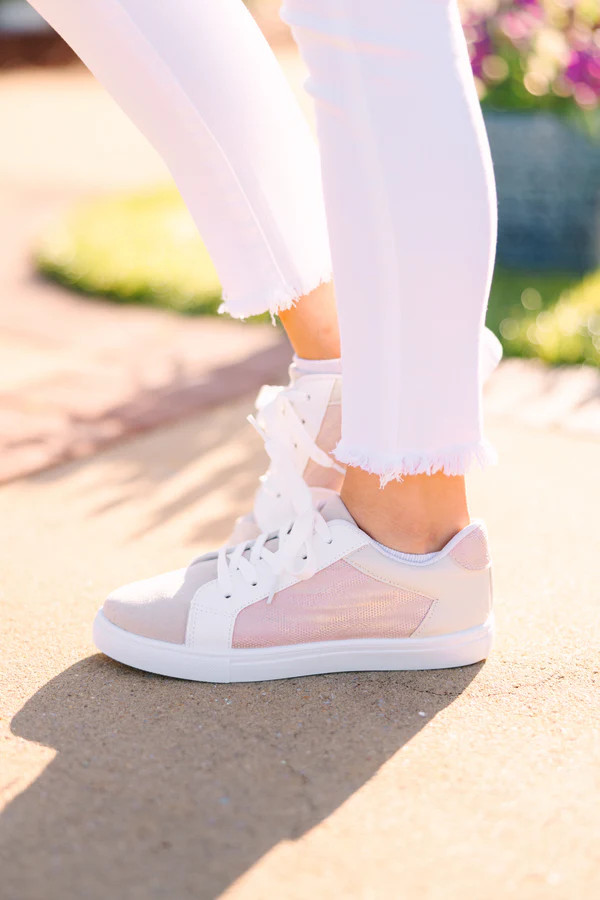 Girls: Happy Days Blush Sneakers | The Mint Julep Boutique