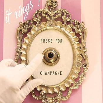 Press for Champagne Framed Vintage Button ,Press Champagne Door Rings Bell, Rings Mini Press Champag | Amazon (US)