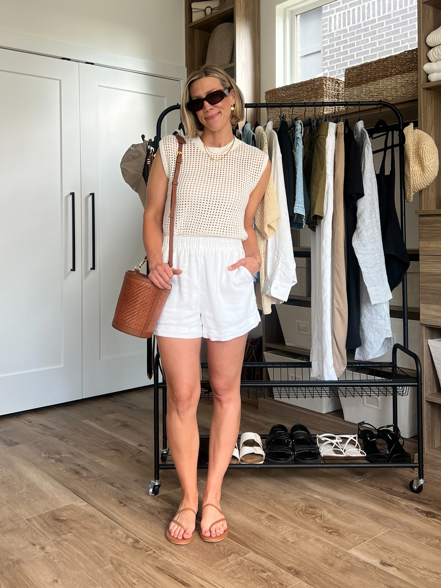 Wearing XS shorts, small crochet tank, sandals tts 

#LTKStyleTip #LTKFindsUnder100 #LTKFindsUnder50