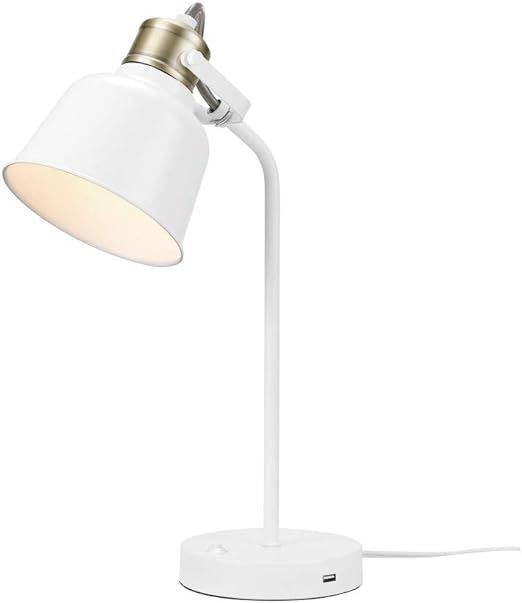Globe Electric 52902 Dakota Desk Lamp, White | Amazon (US)