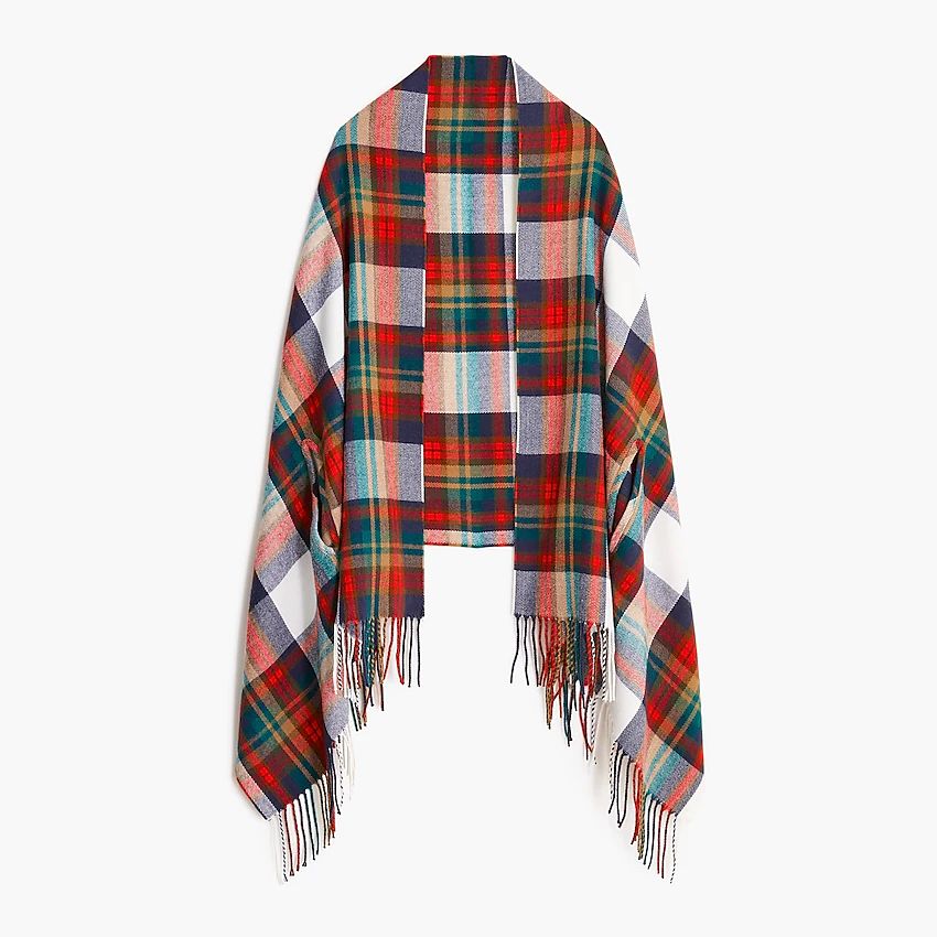 Plaid cape-scarf | J.Crew Factory