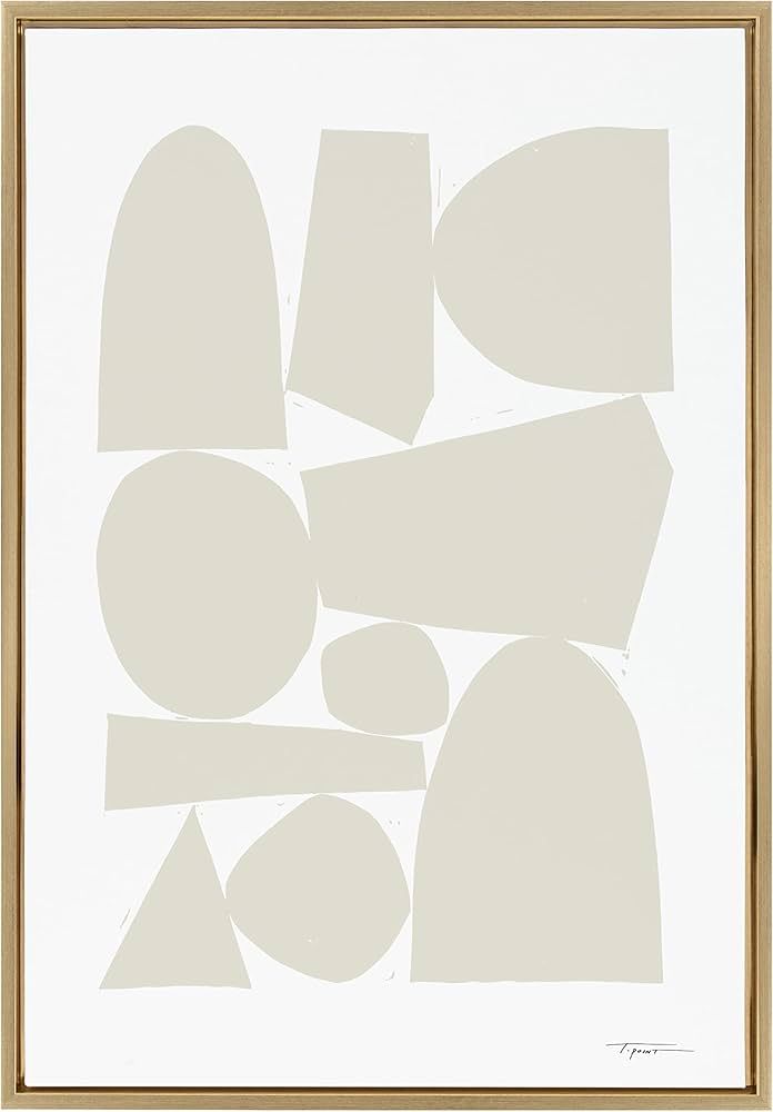 Kate and Laurel Sylvie Constructed II Neutral Framed Canvas Wall Art by Statement Goods, 23x33 Go... | Amazon (US)