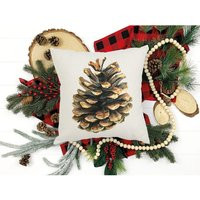 Pine Cone Pillow, Christmas Decor, Winter Decorative Farmhouse Pillowcase, Noel Pillow | Etsy (US)