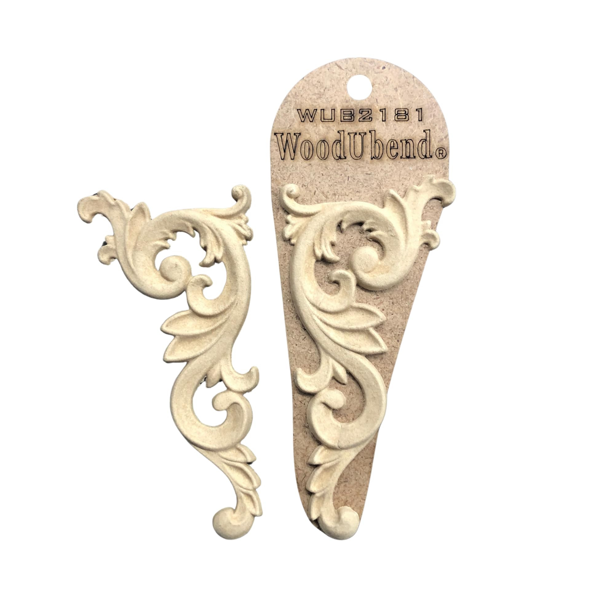 WoodUbend WUB2181 Set of Scrolls - Wood Appliques - Heat Bendable & Flexible Wood Onlays 12.5x6cm... | Amazon (US)