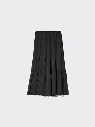 Women's Chiffon Tiered Skirt Black XL UNIQLO US | UNIQLO (US)