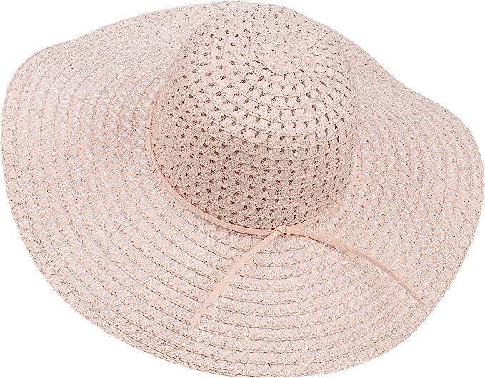 Sowift Women's Wide Brim Beach Hats Summer Straw Hats Floppy Roll Up Packable Sun Visor Hats with... | Amazon (US)