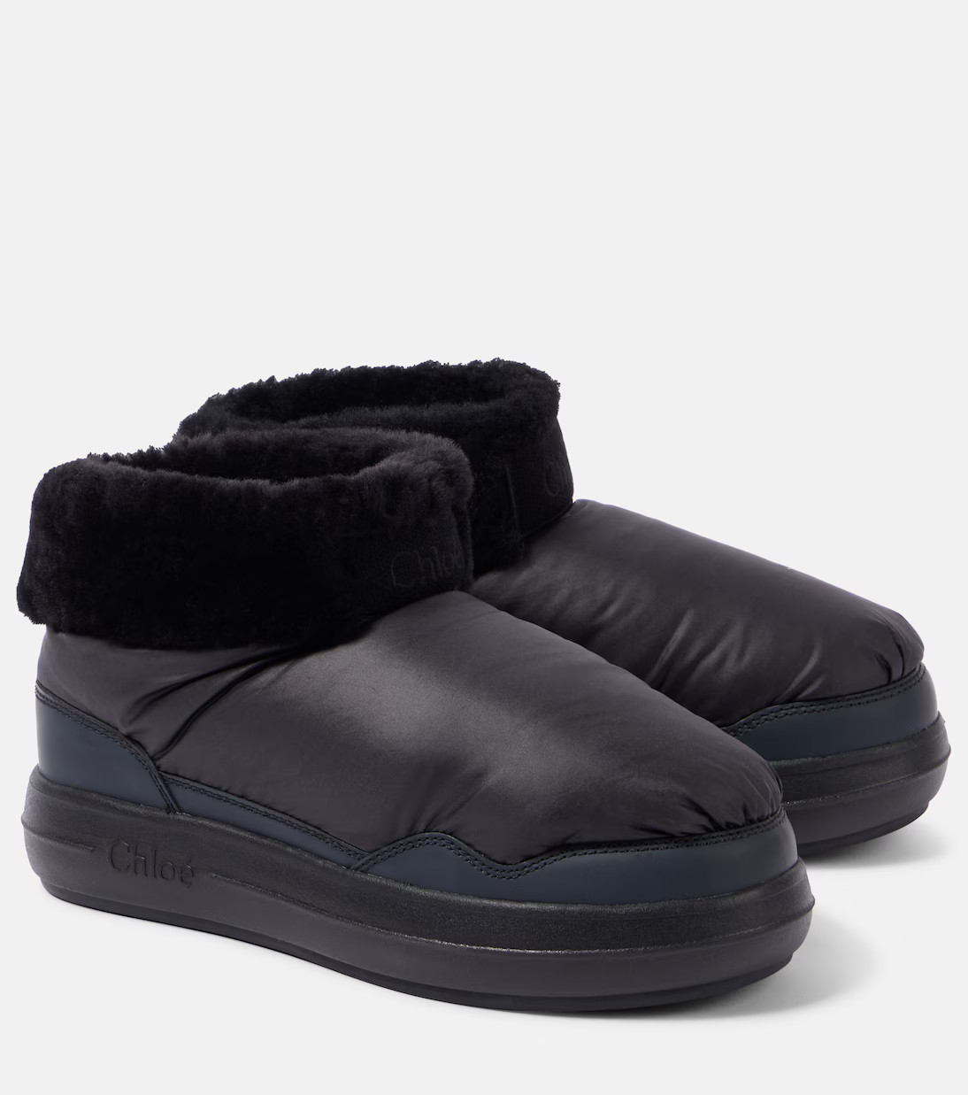 Polar faux shearling-trimmed ankle boots | Mytheresa (US/CA)