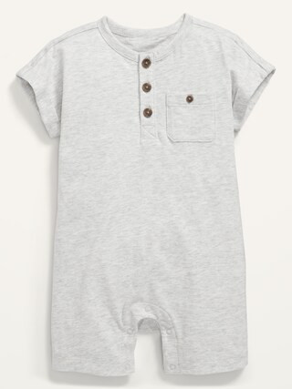 Short-Sleeve Henley Romper for Baby | Old Navy (US)
