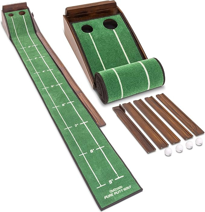 GoSports Pure Putt Golf 9' Putting Green Ramp - Premium Wood Training Aid for Home & Office Putti... | Amazon (US)