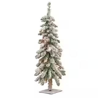 3ft. Pre-lit Artificial Snowy Downswept Forest Tree, Clear Lights | Michaels Stores