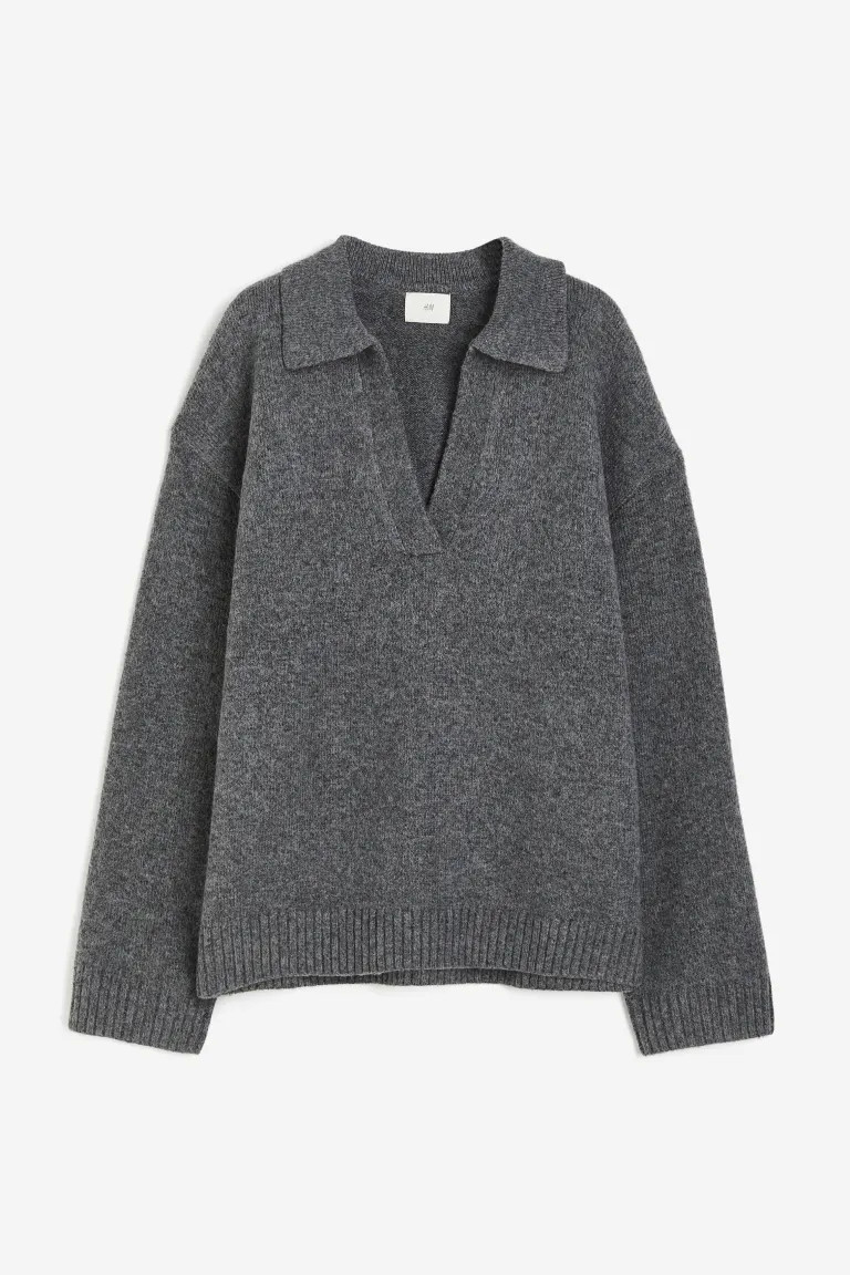 Fine-knit collared jumper | H&M (UK, MY, IN, SG, PH, TW, HK)