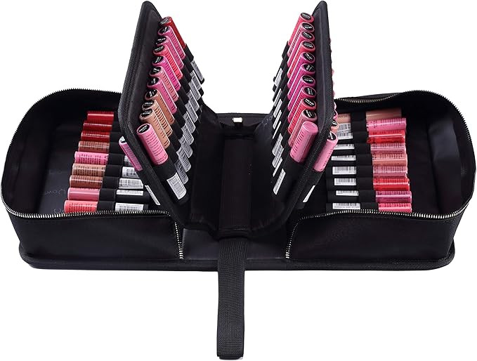 ROWNYEON Lipstick Organizer Case Lipstick Holder Portable Lipstick Bag Travel Makeup Bag Cosmetic... | Amazon (US)