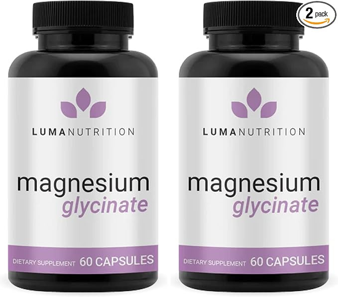 Luma Nutrition Magnesium Glycinate 1000mg - Support Stress, Sleep, Nerve & Muscle Health - 500mg ... | Amazon (US)