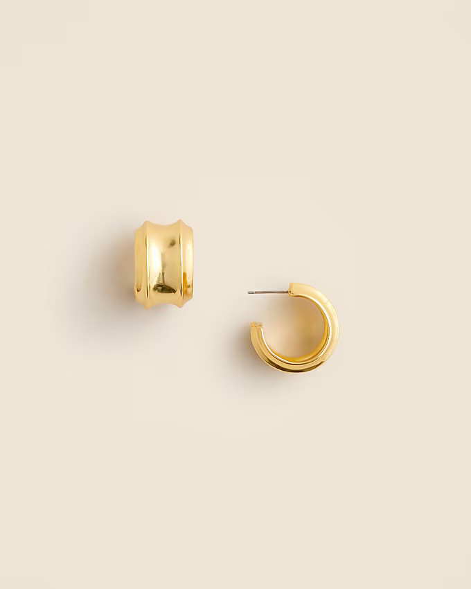 Small ridged hoop earrings | J. Crew US
