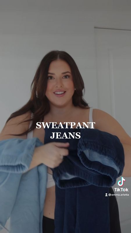 Good American sweatpants jeans! 
I’m in size 5! 

#LTKfit #LTKcurves #LTKSeasonal