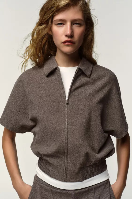 SHORT SLEEVE SOFT GILET | Zara UK