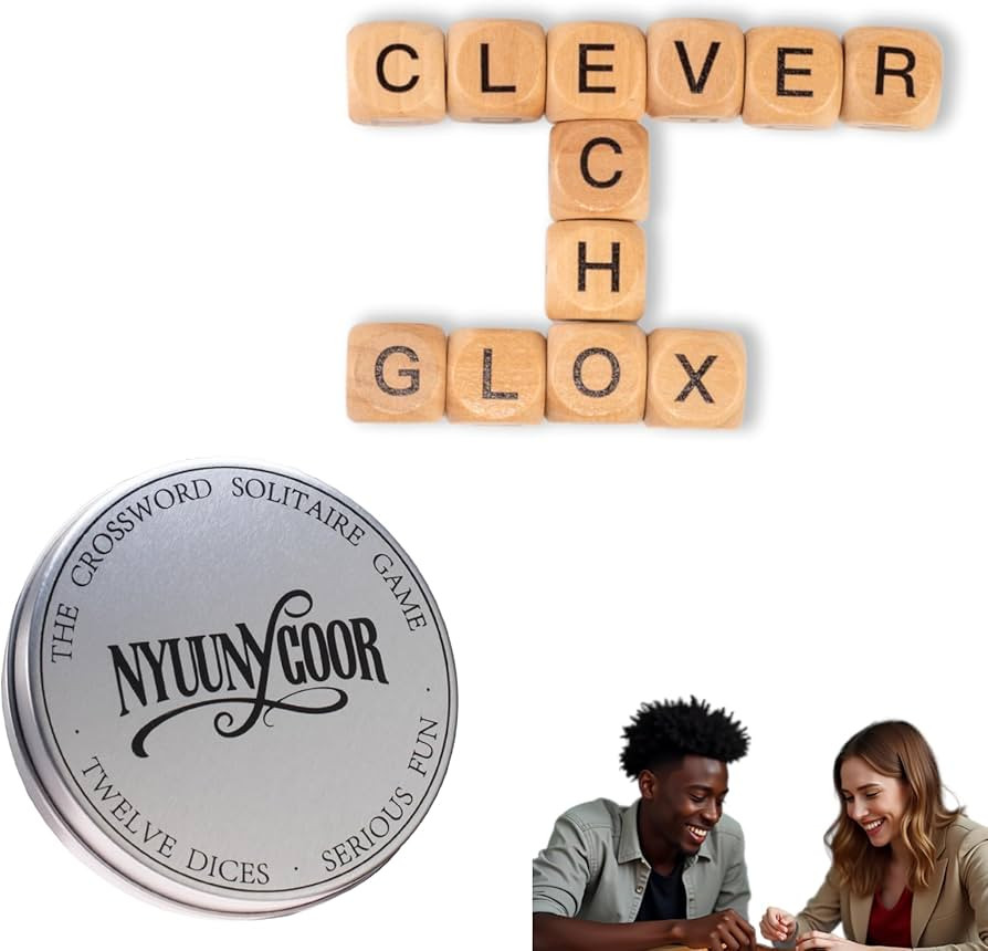 Crossword Solitaire Dice Game, Q Missing Word Spelling Origin Dice Games, q Absent Less Wooden Le... | Amazon (US)