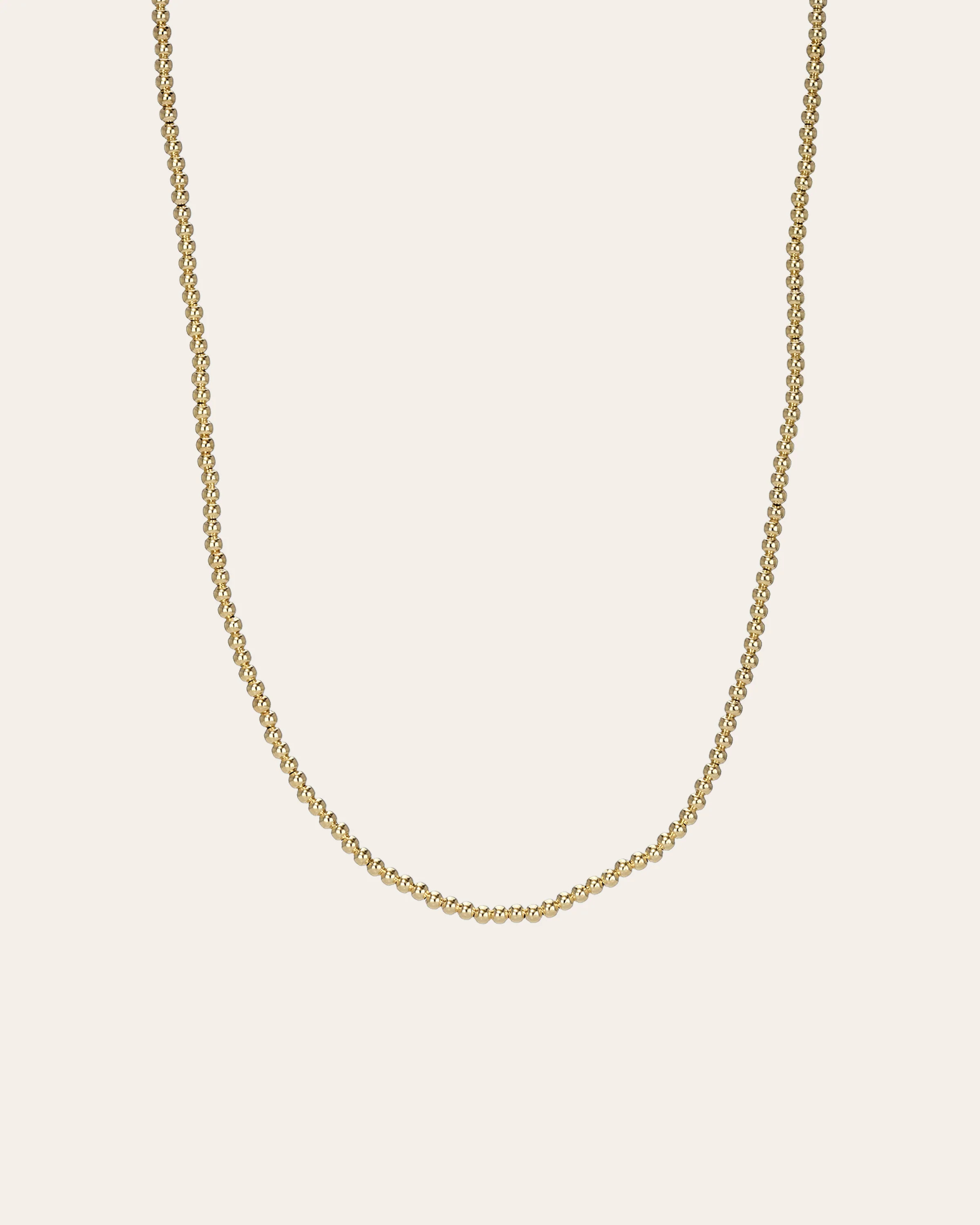 2mm Bead Necklace | Zoe Lev Jewelry