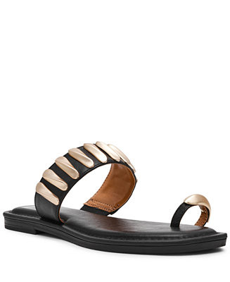 Women's Jayson Jewelry Embellished Thong Toe Ring Flat Sandals | Macy's