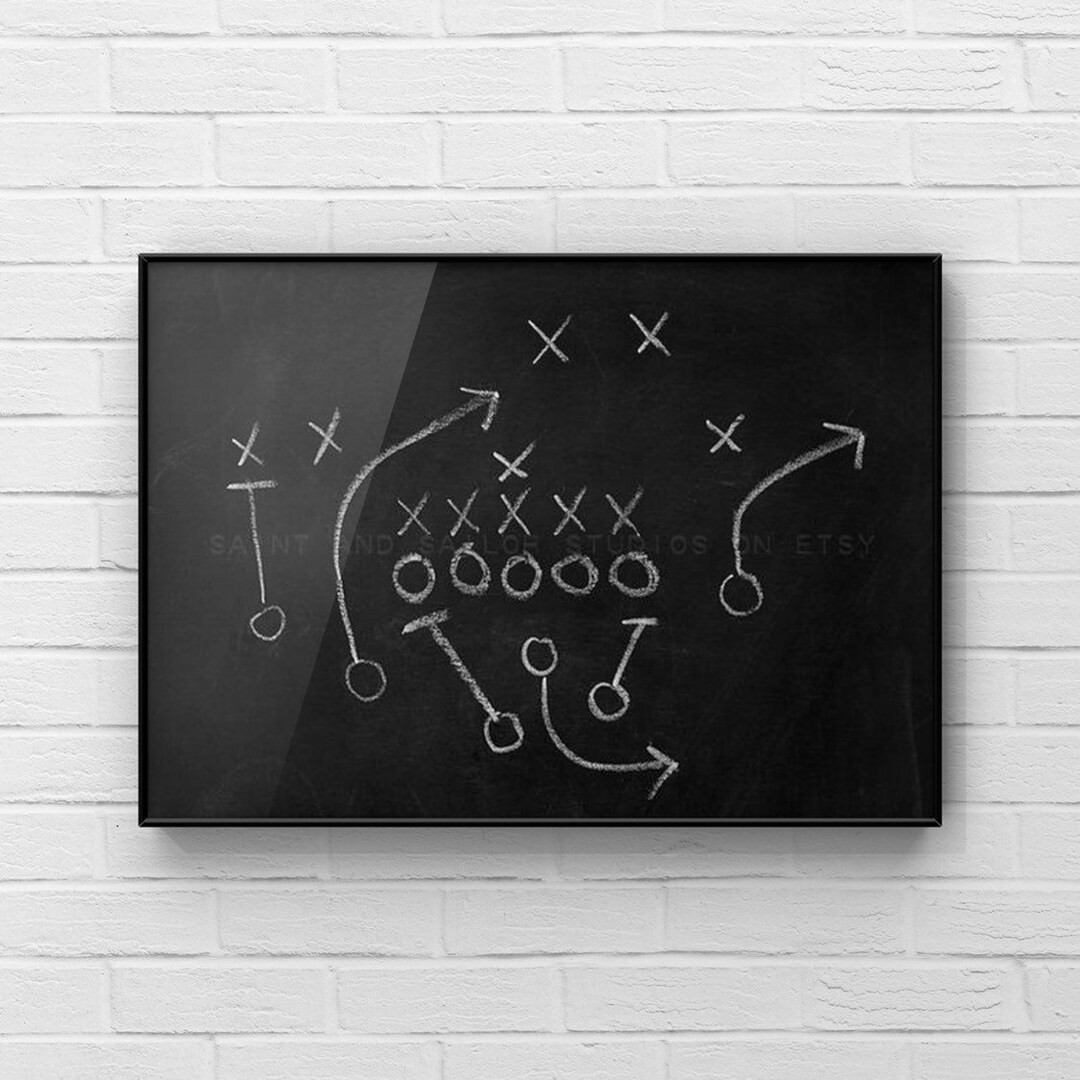 Chalkboard Football Play No. 3 Photo Print, Boys Room Decor, Boys Nursery Ideas, Vintage Sports, ... | Etsy (US)