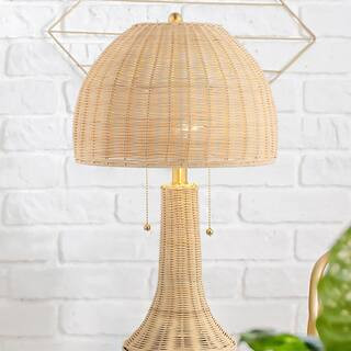 JONATHAN Y Joanie 22 in. Natural Bohemian Rustic Iron LED Table Lamp, Brass Gold JYL4040A | The Home Depot