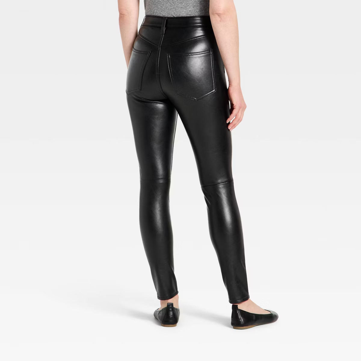 Women's Everyday High-Rise Skinny Faux Leather Pants - Universal Thread™ Black | Target