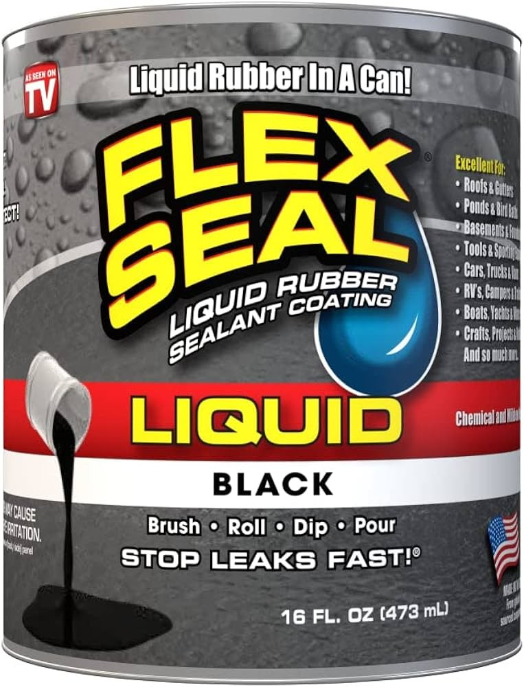 Flex Seal Liquid, 16 oz, Black, Liquid Rubber Coating Sealant, Waterproof, Flexible, Breathable, ... | Amazon (US)
