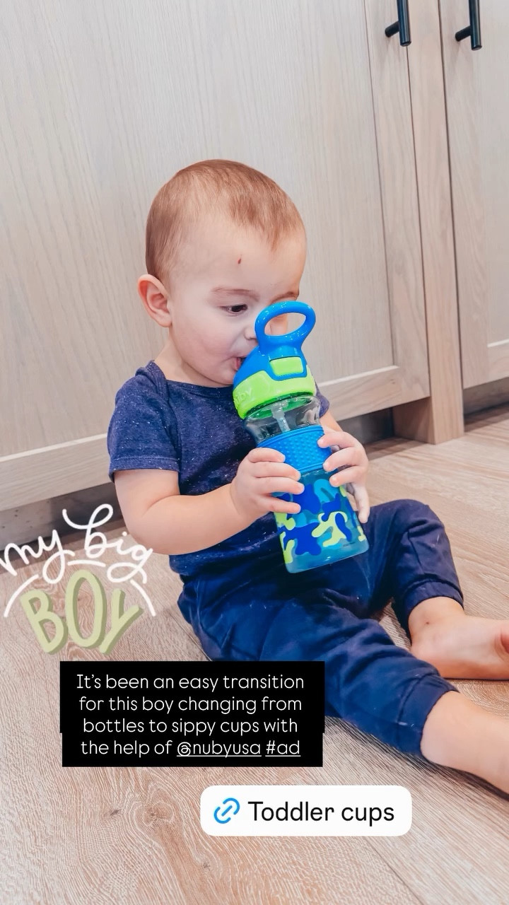 It’s been an easy transition for this boy changing from bottles to sippy cups with the help of @nubyusa #ad