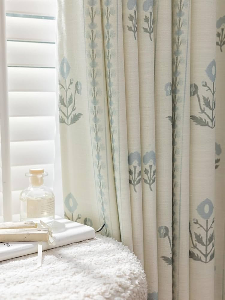 Linen Blend Pinch Pleat Curtains for Living Room, Dining Room, Bedroom (Set of 2) (Antique White,... | Amazon (US)